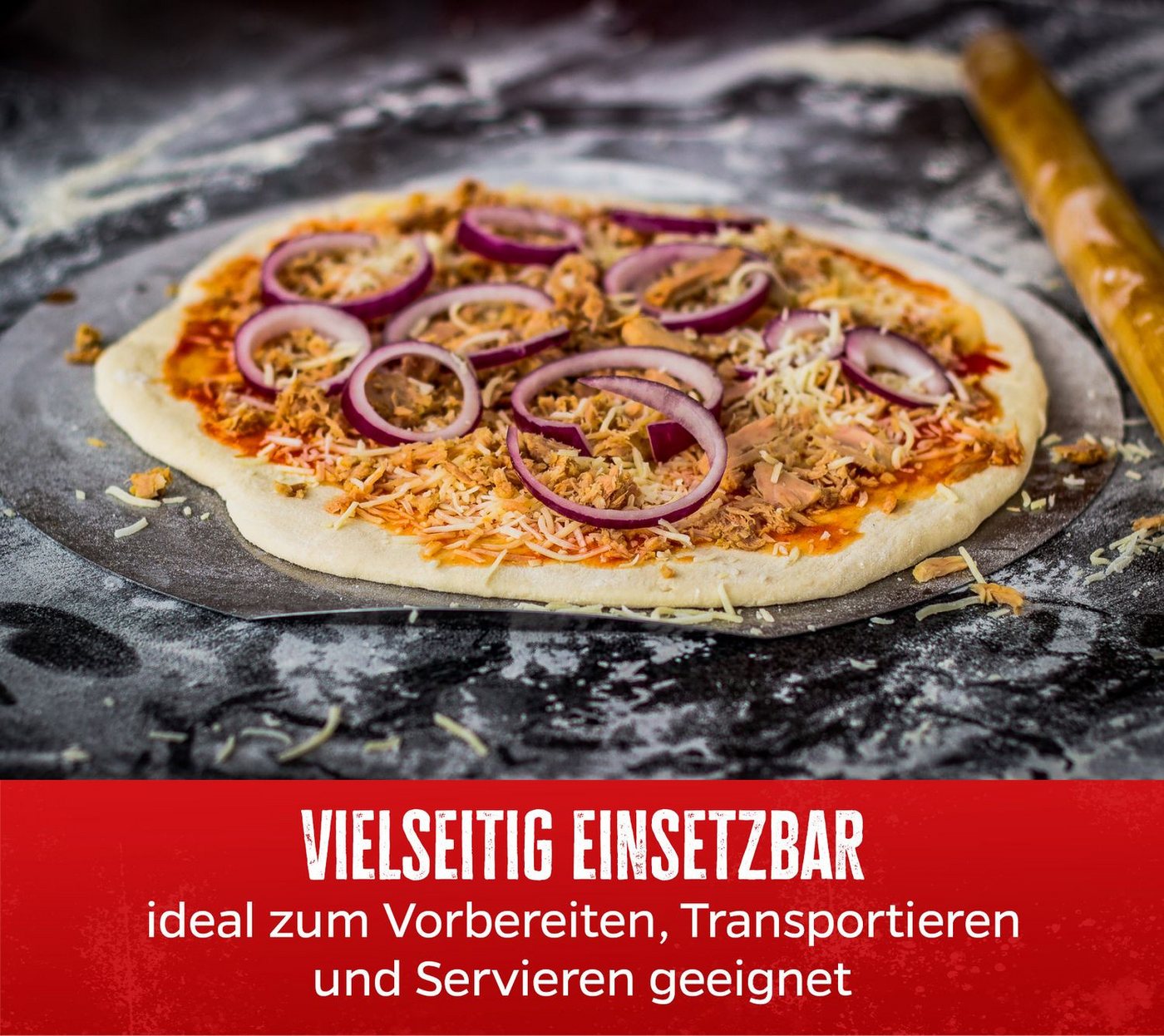 Grillfürst Aromaplanke Grillfürst Pizzablech Edelstahl 31 cm
