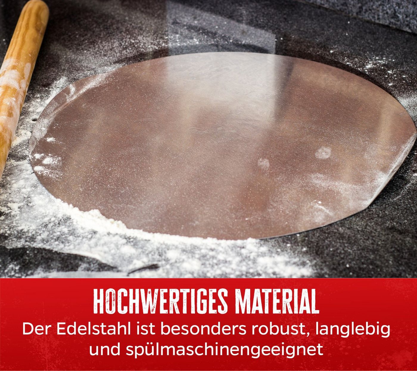 Grillfürst Aromaplanke Grillfürst Pizzablech Edelstahl 31 cm Bild 3
