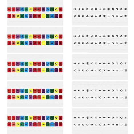 10 Blatt Bunte Alphabet-registerkarten Für Notizblöcke, Lesezeichen, Kleine Haftnotizen Und Alphabetische Ablagehilfen – 16,90 X 6,80 X 0,10 Cm