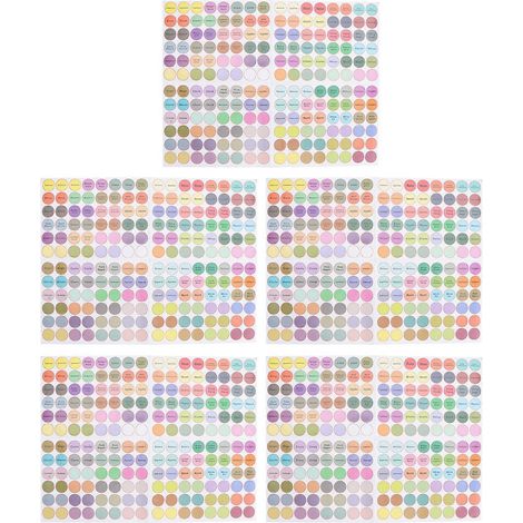 Set Mit 5 Abgerundeten, Selbstklebenden Etiketten Für Ätherische Ölflaschen – 29,00 X 21,00 X 0,10 Cm