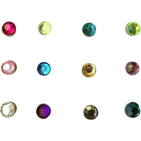 12 Magnetische Acryl-weinglasmarker, Farbiges Kristallglas, Zur Kennzeichnung Von Flaschen (verschiedene Farben) – 0,80 X 0,80 X 0,50 Cm