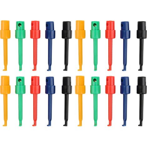 20 Große Prüfhaken Für Multimeter, Klemmen Für Elektronik Und Prüfzubehör