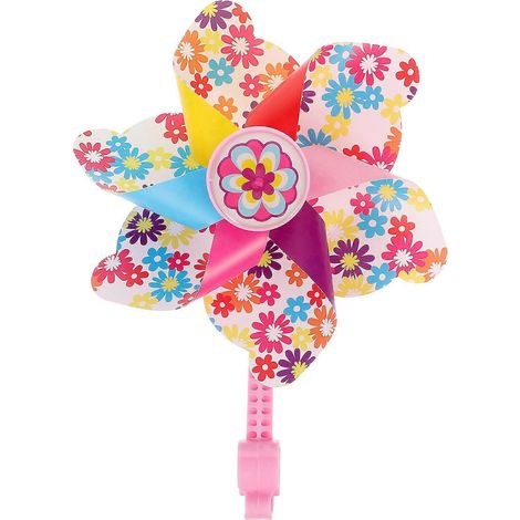 Fahrradlenker-dekoration Für Kinder: Blumenwindmühle (langer Rosa Stiel) – 22,00 X 16,00 X 7,50 Cm – Rosa