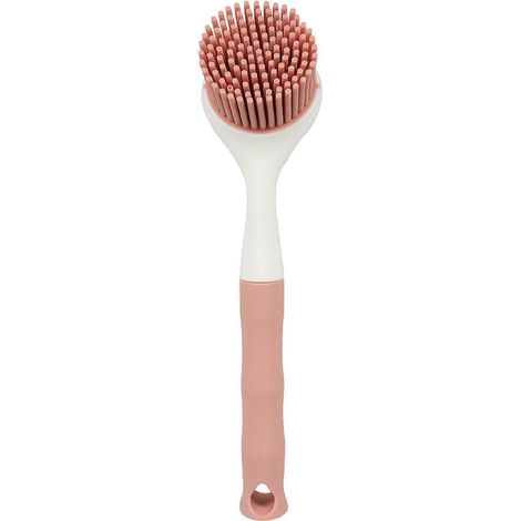 Langstielige Spülbürste, Topfbürste, Manuelle Spülbürste – 28,00 X 6,50 X 4,00 Cm – Rosa