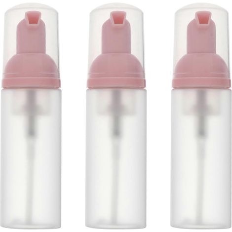 Set Mit 3 X 50 Ml Reisefläschchen Für Schäumendes Wimpernshampoo Mit Spender. – 13 X 3,5 Cm – Rosa