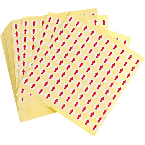 6400 Rote, Selbstklebende Etiketten, 10 Mm, Kleine Runde, Ablösbare Etiketten, Fehlerindikatoren Für Die Produktqualitätskontrolle – 11 Cm