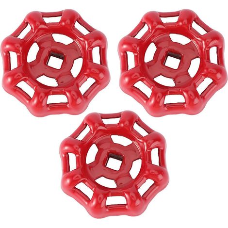 Set Mit 3 Ersatzgriffen Aus Gusseisen Für Kugellager-schwungräder Mit Automatischer Stoppfunktion – 5,00 X 5,00 X 1,00 Cm – Rot