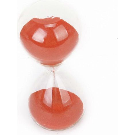 Miniatur-sanduhr (rot, 15 Minuten) – 13,00 X 5,50 X 5,50 Cm – Rot