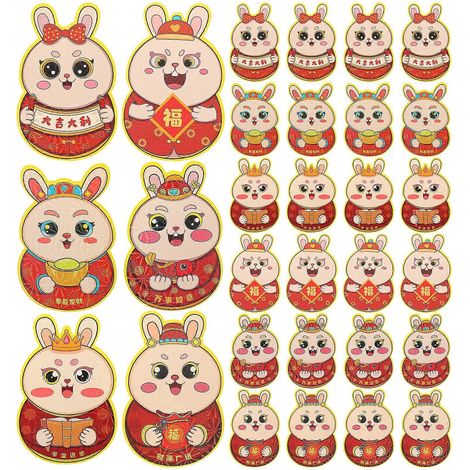 30 Glücksumschläge Für Partys, Hochzeiten, Chinesisches Neujahr (hongbao) – 14,50 X 9,50 X 0,10 Cm