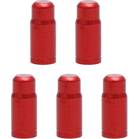 Set Mit 5 Fahrradradkappen Aus Aluminiumlegierung Im Französischen Stil, Staubschutzkappen (rot) – 1,58 X 0,68 X 0,68 Cm – Rot