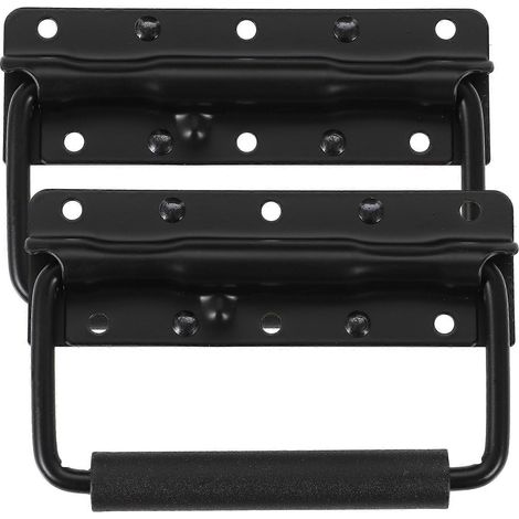 Federbelastete Metallgriffe Für Koffer, Wandmontage – 12,40 X 8,20 X 1,30 Cm – Schwarz