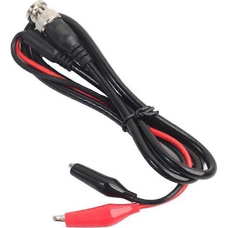 Satz Von 100 Cm Langen Bnc-auf-krokodilklemmen-messleitungen Für Oszilloskope. Messkabel Mit Elektrischen Krokodilklemmen.
