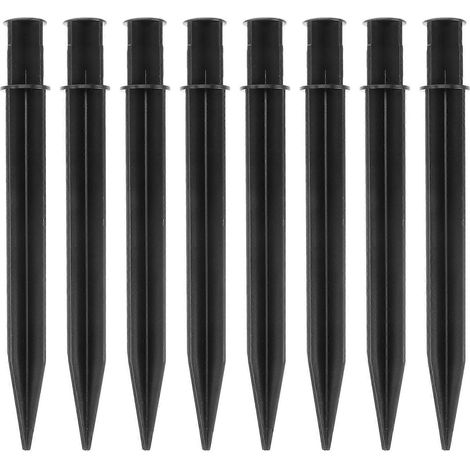 Set Mit 8 Korrosionsbeständigen Erdspießen Für Gartenleuchten Und Landschaftsbeleuchtung. – 21,00 X 2,00 X 2,00 Cm – Schwarz