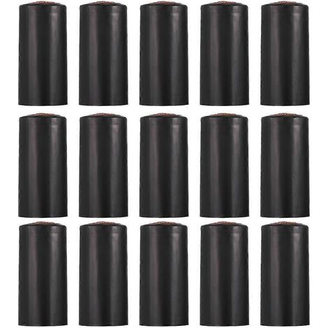 100 Schrumpffolien Zum Verschließen Von Weinflaschen – 6,00 X 3,00 X 3,00 Cm – Schwarz