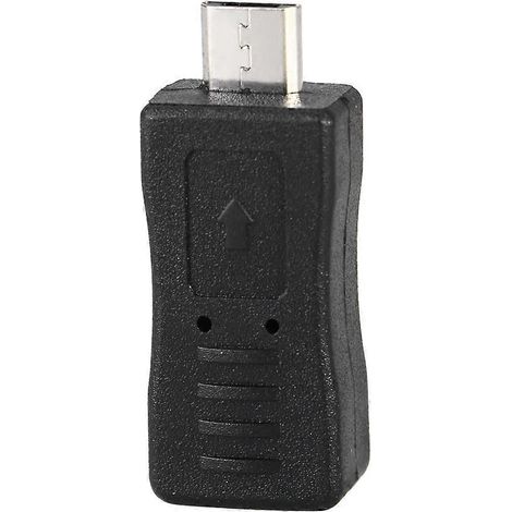 Micro-usb-stecker Auf Micro-usb-buchse Adapter Für Mobiltelefone – Schwarz