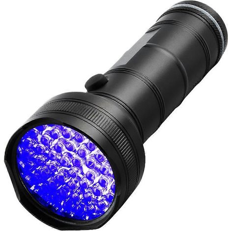 Uv-schwarzlicht-taschenlampe Mit 51 Leds (schwarz) – 5,5 X 14,5 Cm – Schwarz