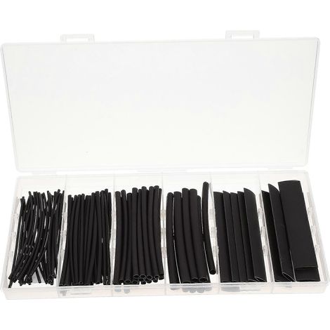 Sortiment An Schrumpfschläuchen Für Elektrische Leitungen (diy-set). – 10,00 X 1,30 X 1,30 Cm – Schwarz
