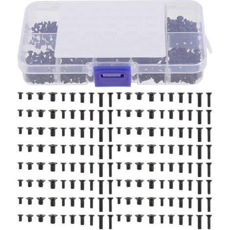1 Satz Flache Senkkopfschrauben Für Laptops – 13 X 6,5 Cm – Schwarz