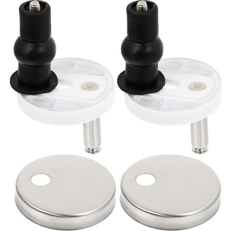 Set/2 Stück Wc-sitzbefestigungen, Schnellverschlussscharniere – 7,5 X 4,3 Cm – Schwarz