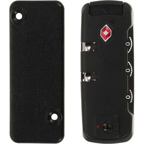 Tsa007 Zollverschluss, Authentifizierungsschloss Mit Passwort, Festes Sicherheitsschloss Für Reißverschlusstaschen – 7,50 X 3,00 X 1,40 Cm – Schwarz