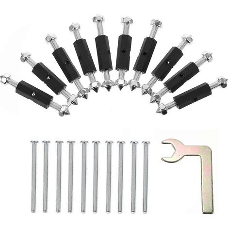 Reparaturset Für Verteilerdosen (10-teilig) Mit 10 Schrauben Und 1 Schraubenschlüssel. – Größe M – Schwarz
