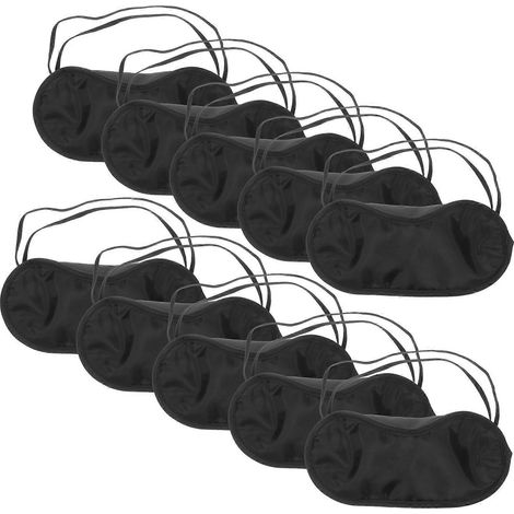 10er-pack Schutzaugenmasken, Komfortabel Und Strapazierfähig. – 18,00 X 8,50 X 0,20 Cm – Schwarz