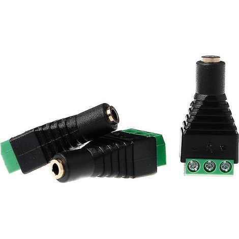 Packung Mit 3 Av-balun-videoanschlüssen, 3,5-mm-stereo-buchse Auf 3-polige Schraubklemmen
