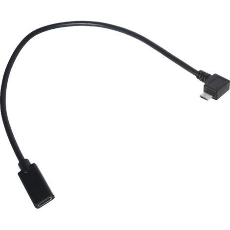 90°-micro-usb-stecker Auf Usb-c-buchse-kabel Für Huawei