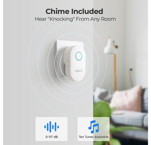 Reolink Smart Home Türklingel Video Doorbell PoE 5MP (Außenbereich, Gegensprechfunktion,180° Ultraweitwinkel,Personenerkennung,IP65)