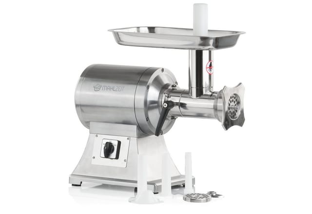 Mahlzeit Fleischwolf Edelstahl Hackfleischmaschine elektrisch 650W 150kg/h silber, 650 W