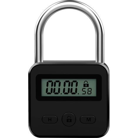 Elektronisches Zahlenschloss Mit Timer – Sicheres, Per Usb Aufladbares Lcd-digitalschloss (schwarz)