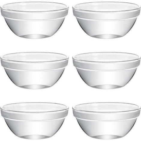 6er-set Glasschälchen Für Pudding, Gelee Oder Desserts – 6,00 X 6,00 X 3,00 Cm – Transparent