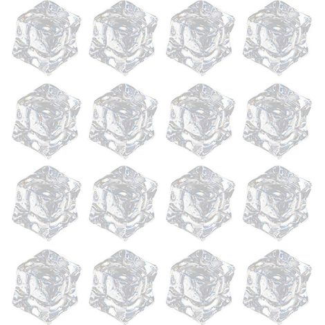 200 Wiederverwendbare, Transparente Acryl-eiswürfel, Ideal Als Foto-requisiten. – 1 X 1 X 1 Cm – Transparent