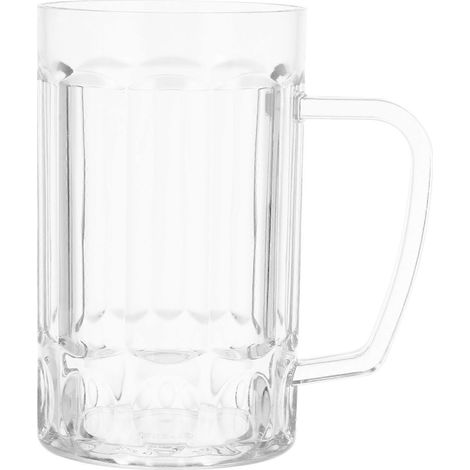 540 Ml Durchsichtiger Bierkrug Mit Henkel, Rutschfester Becher, Wein- Oder Wasserglas - 540 Ml - Durchsichtig 01