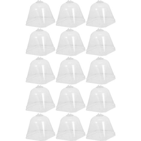15 Transparente, Kuppelförmige Pflanzabdeckungen Für Baumschulen Und Gärten. Gartenwerkzeug. – 7,00 X 7,00 X 6,00 Cm