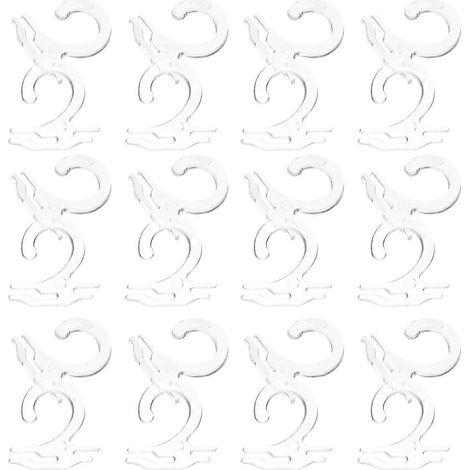 300 Kunststoffhaken Für Sockenpräsentationen, Für Den Einzelhandel. – 2,5 X 2,5 Cm – Transparent