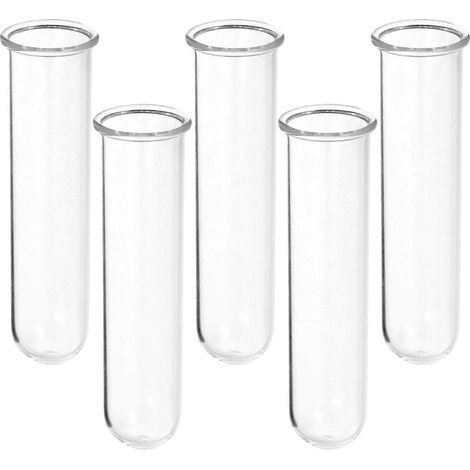 Set Mit 5 Durchsichtigen Glasreagenzgläsern Zur Pflanzenvermehrung In Hydrokultursystemen. – 11,00 X 2,80 X 2,80 Cm