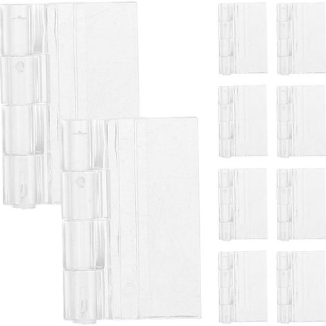 Set Mit 10 Transparenten Acrylscharnieren, Klappscharniere Für Schrankschubladen – 3,40 X 3,00 X 0,50 Cm