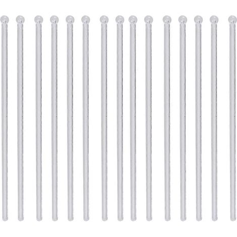 Set Mit 50 Transparenten, Runden Cocktailstößeln Aus Kunststoff. – 18,10 X 1,00 X 1,00 Cm