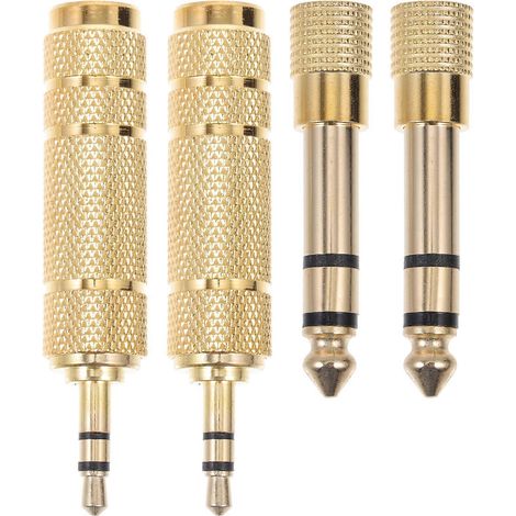 Klinkenadapter (4er-pack) – Aufnahmezubehör – 5,70 X 1,00 X 1,00 Cm – Gold