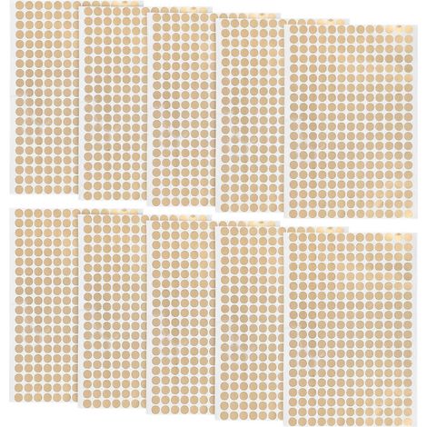 10 Blatt Runde, Selbstklebende Codieretiketten, Runde Geschenkaufkleber – 1,30 X 1,30 X 0,01 Cm – Gold