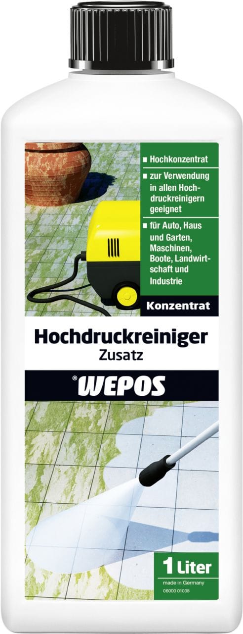 WEPOS CHEMIE GMBH Wepos Hochdruckreinigerzusatz 1 L Grünbelagentferner