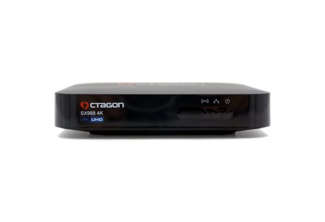OCTAGON Streaming-Box SX988 4K UHD IP H.265 HEVC IPTV Smart TV Set-Top Box, IPTV Support, Media Player, YouTube, Sat to IP Support