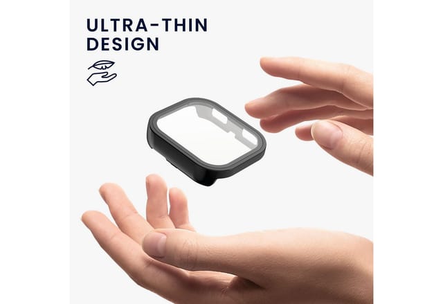 kwmobile 2x Glas Hülle für Amazfit Bip 6 Smartwatch, 2-tlg., Schutzhülle Fullbody Fitnesstracker Case Set aus Glas