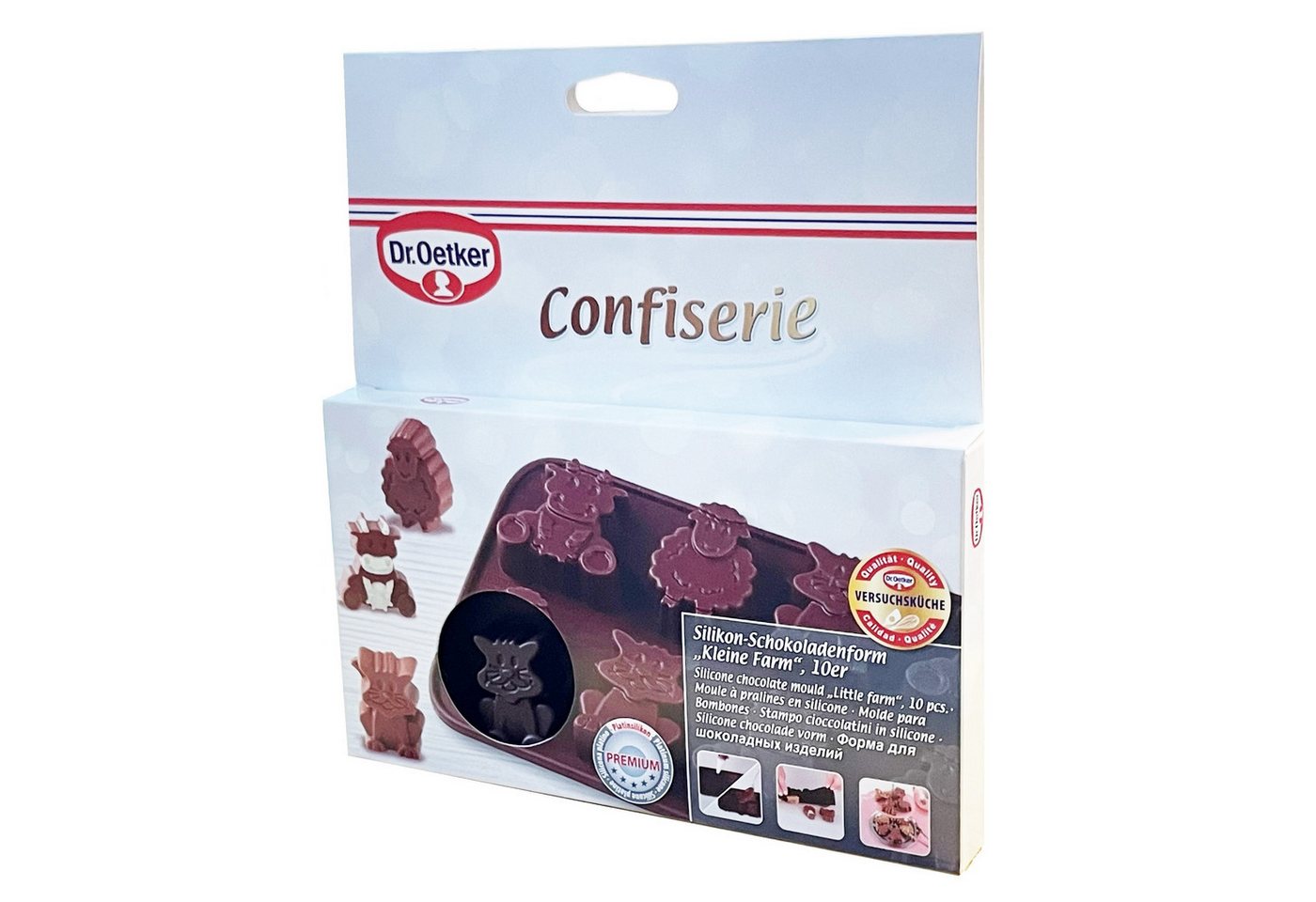 Zenker Backformen Backform Silikon SCHKOLADENFORM Kleine Farm Pralinen- Eiswürfel- Form Dr.Oetker Bild 3
