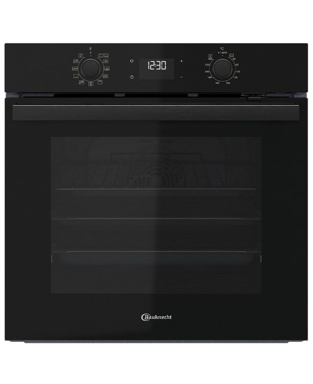 BAUKNECHT Einbaubackofen BBA285HU0K, Heißluftbackofen mit 12 Funktionen