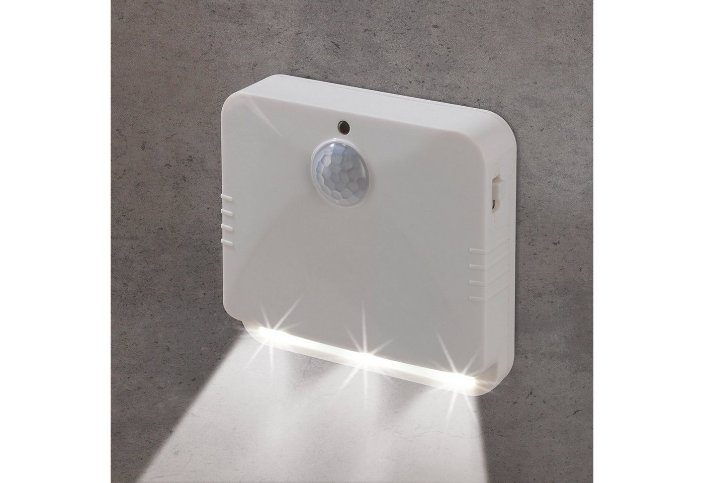 EASYmaxx Bewegungsmelder innen & außen, automatisch & 120° Winkel, LED Sensorenlicht 2er-Set
