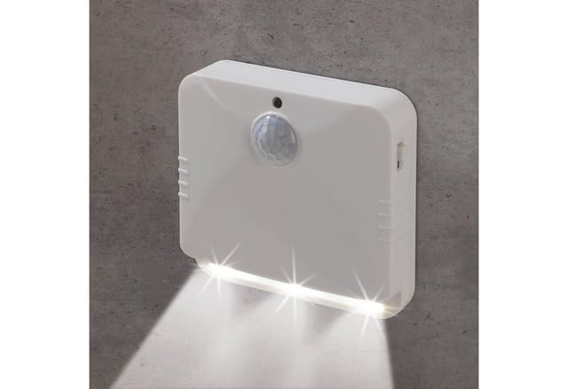EASYmaxx Bewegungsmelder innen & außen, automatisch & 120° Winkel, LED Sensorenlicht 2er-Set