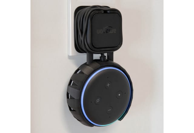 TSB Werk Wandhalterung für Amazon Alexa Echo Dot 3. Gen. Smart-Home-Zubehör, Steckdosenhalterung, Wandhalter