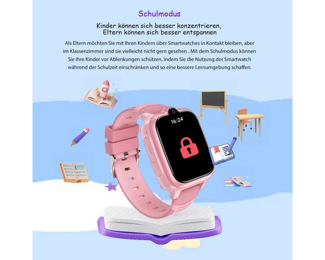 blackview Z10 Kinderuhr mit GPS und 4G, Installierbare APP Smartwatch (1,83 Zoll), 1,83", 8GB, GPS+LES+WiFi, 4G-LTE, IP67, SOS, Bluetooth